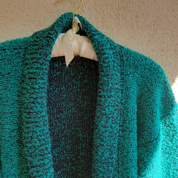 Vintage Monto Par Le Chois Sweater Jacket Size S-M Chunky Knit Puff Sleeve - Picture 5 of 14